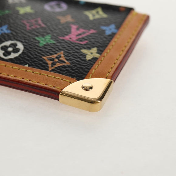 LOUIS VUITTON Multicolor Pochette Cles Coin Purse Black M13664 LV Auth 154947V