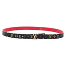 LOUIS VUITTON Multicolor Ceinture LV Printed Initials Belt M9631 LV Auth 154955V-1