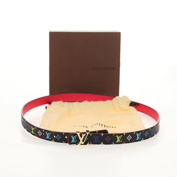LOUIS VUITTON Multicolor Ceinture LV Printed Initials Belt M9631 LV Auth 154955V