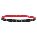LOUIS VUITTON Multicolor Ceinture LV Printed Initials Belt M9631 LV Auth 154955V-2