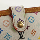 LOUIS VUITTON Multicolor Porte Monnaie Viennois Wallet White M92987 Auth 154956V-17