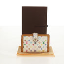 LOUIS VUITTON Multicolor Porte Monnaie Viennois Wallet White M92987 Auth 154956V-12