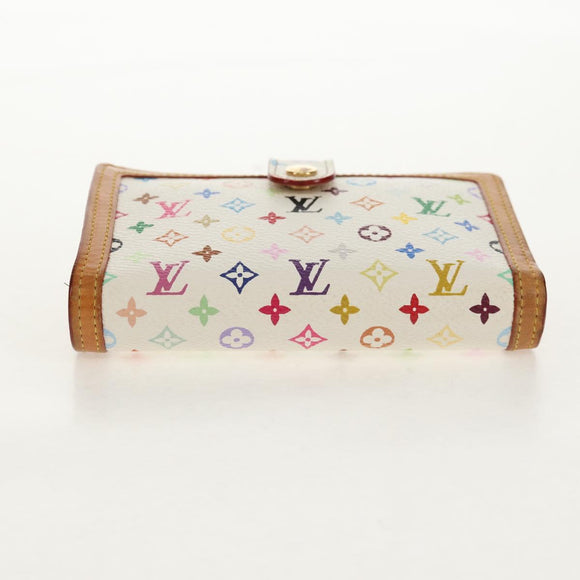 LOUIS VUITTON Multicolor Porte Monnaie Viennois Geldbörse Weiß M92987 Auth 154956V