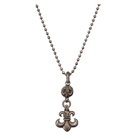 Chrome Hearts 1 Ball BS Flare Charm Necklace Ag925 Silver Auth 154960M