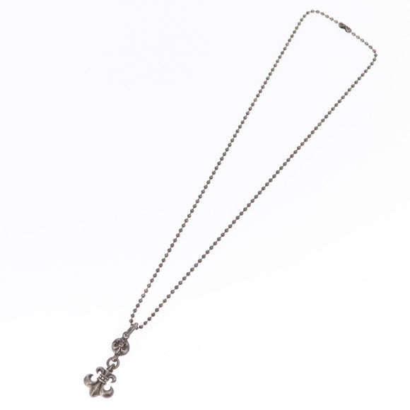 Chrome Hearts 1 Ball BS Flare Charm Necklace Ag925 Silver Auth 154960M