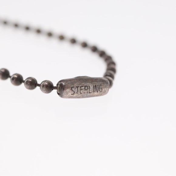 Chrome Hearts 1 Ball BS Flare Charm Necklace Ag925 Silver Auth 154960M