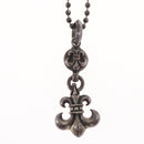 Chrome Hearts 1 Ball BS Flare Charm Necklace Ag925 Silver Auth 154960M-20