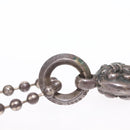 Chrome Hearts 1 Ball BS Flare Charm Necklace Ag925 Silver Auth 154960M-26