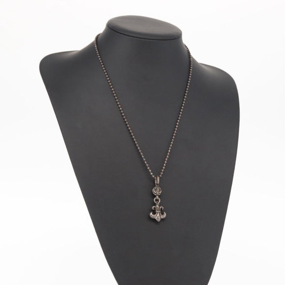 Chrome Hearts 1 Ball BS Flare Charm Necklace Ag925 Silver Auth 154960M