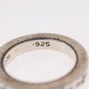 Chrome Hearts 0.1"" Spacer Ring FUCK YOU Spacer Ring Ag925 Silver Auth 154961M-9