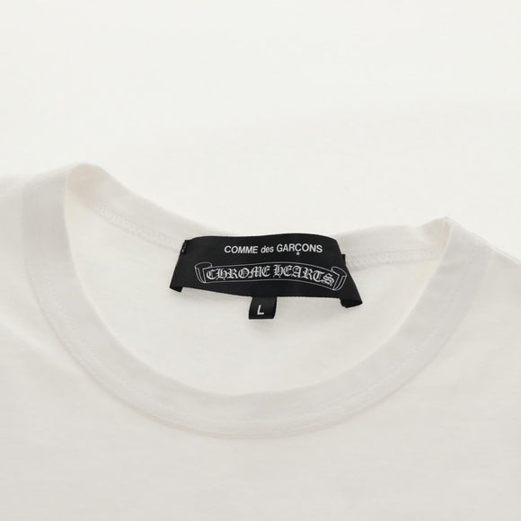 Chrome Hearts Label logo T Shirt Cotton White Auth 154965M