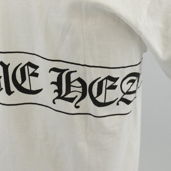 Chrome Hearts Label logo T Shirt Cotton White Auth 154965M