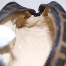 FENDI Zucca Canvas Pouch Hand Bag Black Brown Auth 154968-12