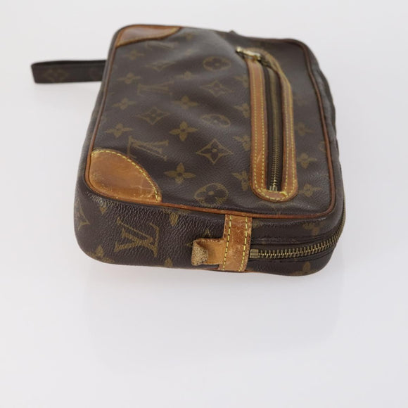 LOUIS VUITTON Monogram Clutch Bag 2 Set LV Auth 154971