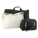 BALLY Salvatore Ferragamo Hermes Bag Leather Canvas 3 Set White Auth 154972-1