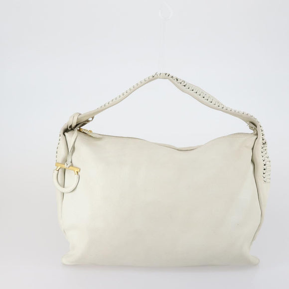 BALLY Salvatore Ferragamo Hermes Bag Leather Canvas 3 Set White Auth 154972