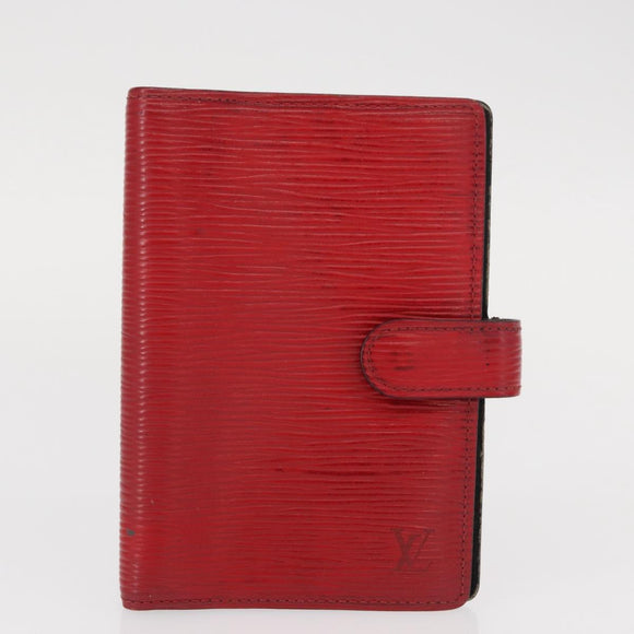 LOUIS VUITTON Monogram Epi Portemonnee 3 Stuks Rood LV Auth 154976