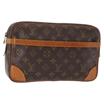LOUIS VUITTON Monogram Compiegne 28 Clutch Bag M51845 LV Auth 155002