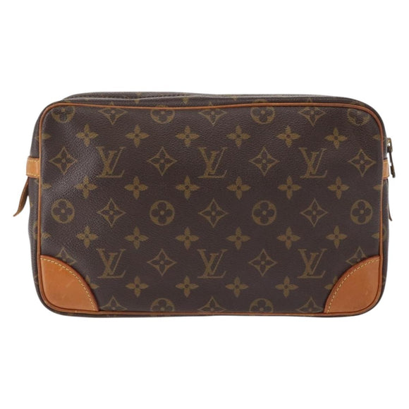 LOUIS VUITTON Monogram Compiegne 28 Clutch Bag M51845 LV Auth 155002