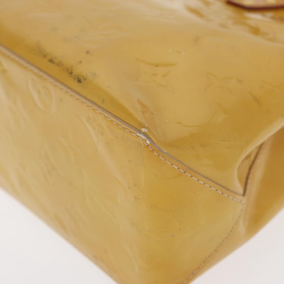 LOUIS VUITTON Monogram Vernis Reade PM Hand Bag Beige M91334 LV Auth 155005