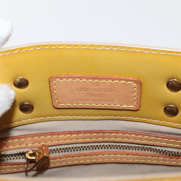 LOUIS VUITTON Monogram Vernis Reade PM Hand Bag Beige M91334 LV Auth 155005