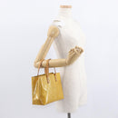 LOUIS VUITTON Monogram Vernis Reade PM Hand Bag Beige M91334 LV Auth 155005-22
