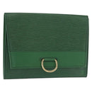 LOUIS VUITTON Epi Jena Clutch Bag Green M52724 LV Auth 155008-1