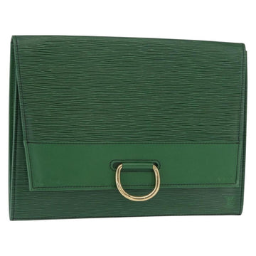 LOUIS VUITTON Epi Jena Clutch Bag Green M52724 LV Auth 155008
