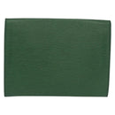 LOUIS VUITTON Epi Jena Clutch Bag Green M52724 LV Auth 155008-2