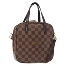 LOUIS VUITTON Damier Ebene Spontini Hand Bag SPO 2way M47500 LV Auth 155011-1
