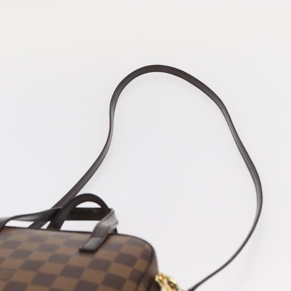 LOUIS VUITTON Damier Ebene Spontini Hand Bag SPO 2way M47500 LV Auth 155011