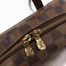 LOUIS VUITTON Damier Ebene Spontini Hand Bag SPO 2way M47500 LV Auth 155011-21