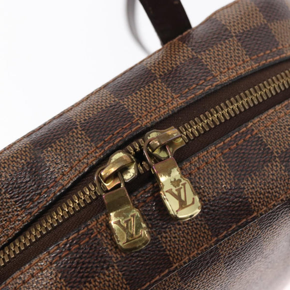 LOUIS VUITTON Damier Ebene Spontini Hand Bag SPO 2way M47500 LV Auth 155011