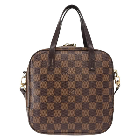 LOUIS VUITTON Damier Ebene Spontini Hand Bag SPO 2way M47500 LV Auth 155011