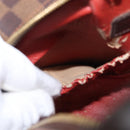 LOUIS VUITTON Damier Ebene Spontini Hand Bag SPO 2way M47500 LV Auth 155011-24