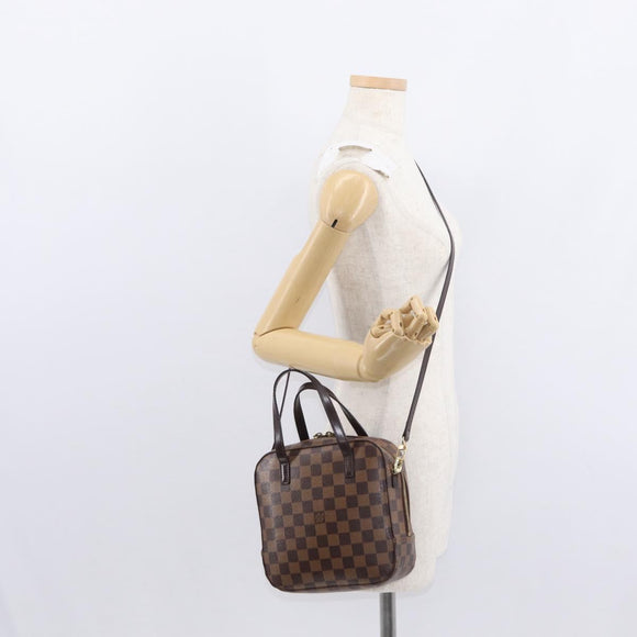 LOUIS VUITTON Damier Ebene Spontini Hand Bag SPO 2way M47500 LV Auth 155011