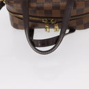 LOUIS VUITTON Damier Ebene Spontini Hand Bag SPO 2way M47500 LV Auth 155011-7