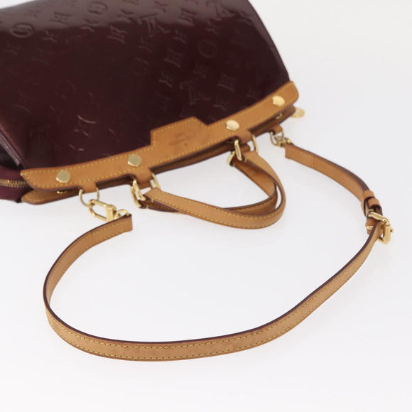 LOUIS VUITTON Monogram Vernis Blair MM Hand Bag 2way Amarante M91619 Auth 155013