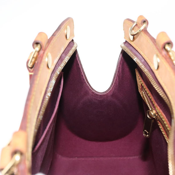 LOUIS VUITTON Monogram Vernis Blair MM Hand Bag 2way Amarante M91619 Auth 155013