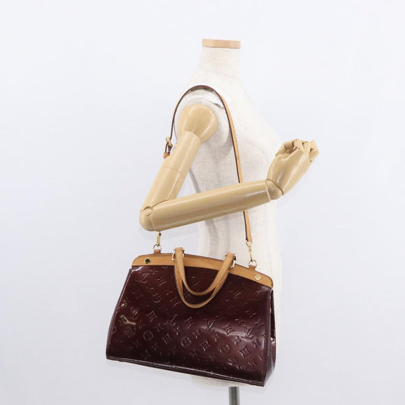 LOUIS VUITTON Monogram Vernis Blair MM Hand Bag 2way Amarante M91619 Auth 155013