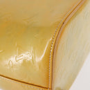 LOUIS VUITTON Monogram Vernis Houston Hand Bag Gris M91053 LV Auth 155015-15