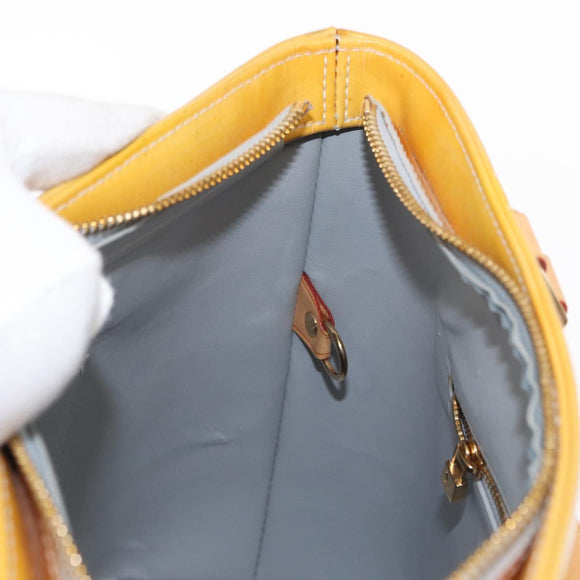 LOUIS VUITTON Monogram Vernis Houston Hand Bag Gris M91053 LV Auth 155015