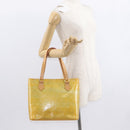 LOUIS VUITTON Monogram Vernis Houston Hand Bag Gris M91053 LV Auth 155015-22