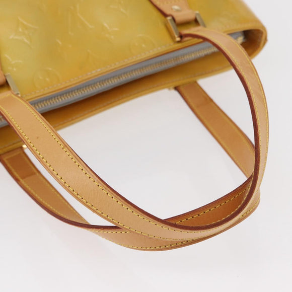 LOUIS VUITTON Monogram Vernis Houston Hand Bag Gris M91053 LV Auth 155015