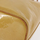 LOUIS VUITTON Monogram Vernis Houston Hand Bag Beige M91004 LV Auth 155016-16