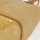 LOUIS VUITTON Monogram Vernis Houston Hand Bag Beige M91004 LV Auth 155016-18