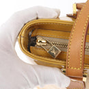 LOUIS VUITTON Monogram Vernis Houston Hand Bag Beige M91004 LV Auth 155016-19