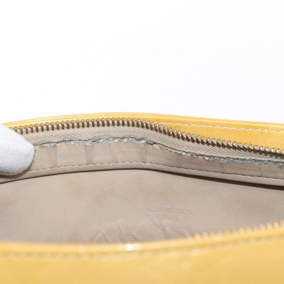 LOUIS VUITTON Monogram Vernis Houston Hand Bag Beige M91004 LV Auth 155016