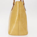 LOUIS VUITTON Monogram Vernis Houston Hand Bag Beige M91004 LV Auth 155016-3