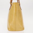 LOUIS VUITTON Monogram Vernis Houston Hand Bag Beige M91004 LV Auth 155016-4